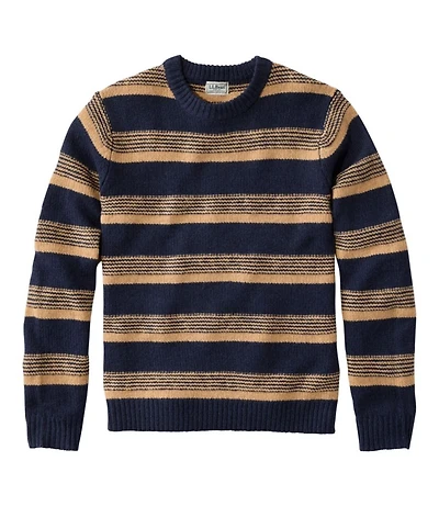Men's Bean's Classic Ragg Wool Sweater, Crewneck, Stripe