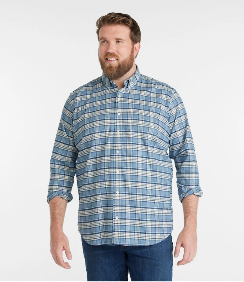 Men's Comfort Stretch® Oxford Shirt, Traditional Untucked Fit, Plaid