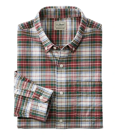 Men's Comfort Stretch® Oxford Shirt, Traditional Untucked Fit, Plaid
