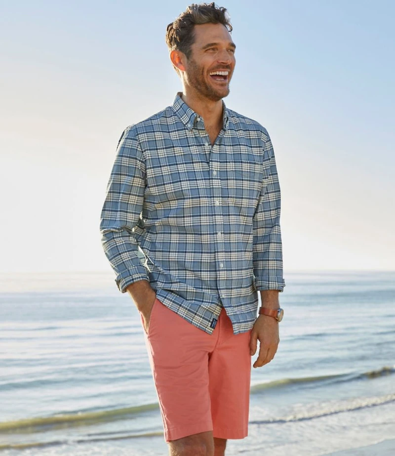Men's Comfort Stretch® Oxford Shirt, Slightly Fitted Untucked Fit
