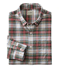 Men's Comfort Stretch® Oxford Shirt, Slightly Fitted Untucked Fit, Plaid