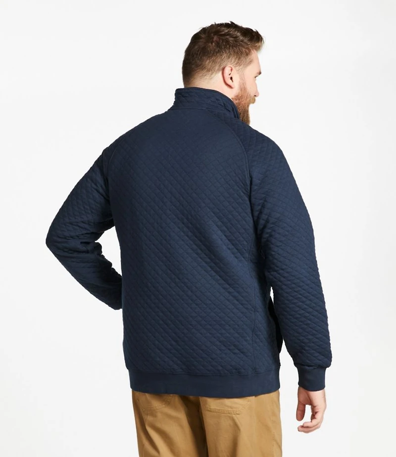 Men's Quilted Sweatshirt, Mockneck