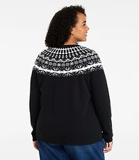 Women's Classic Cashmere Sweater, Crewneck Fair Isle