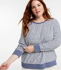 Women's Midweight Cotton Slub Rollneck Pullover Stripe