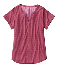 Women's Streamside Tee, Short-Sleeve Splitneck Print