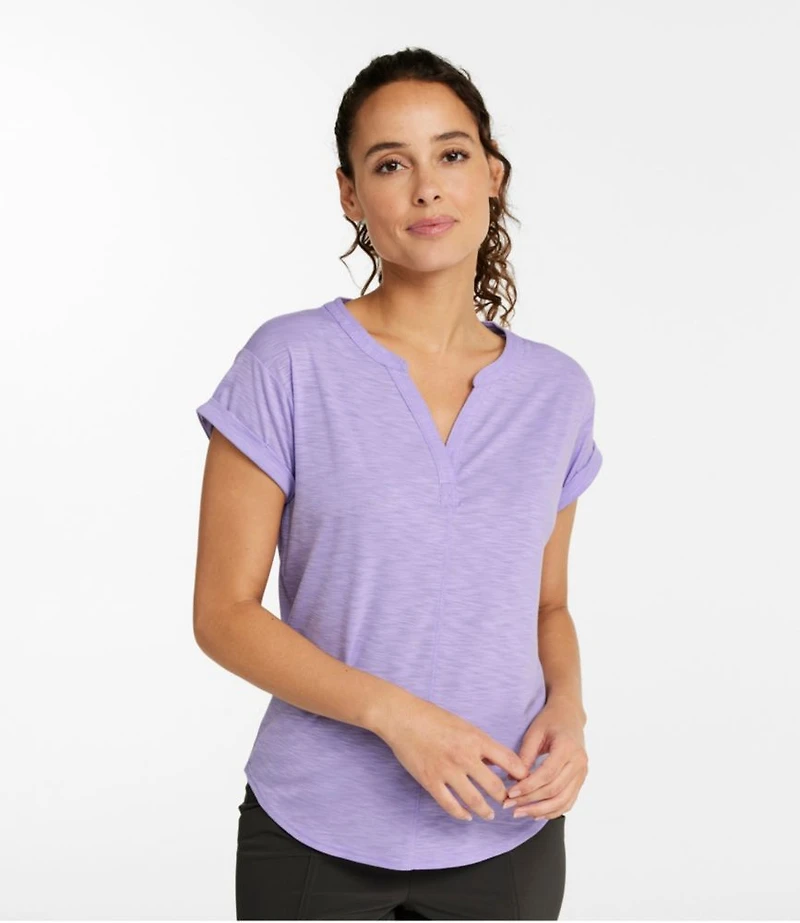 Women's Streamside Tee, Short-Sleeve Splitneck