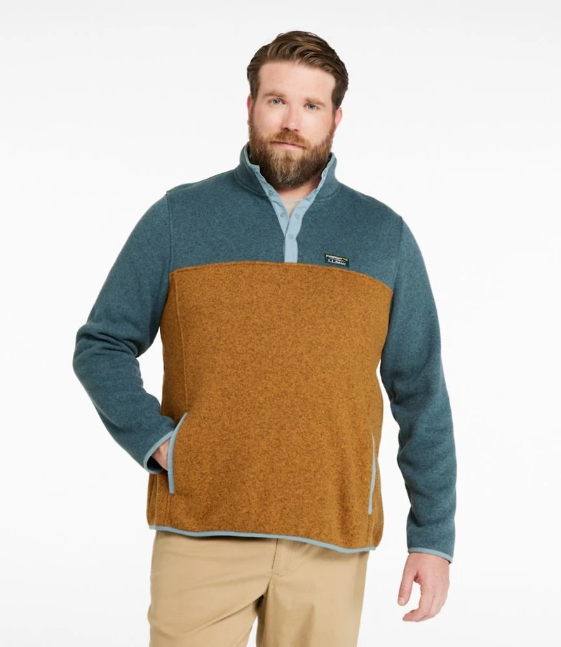 Men's L.L.Bean Sweater Fleece Pullover, Colorblock
