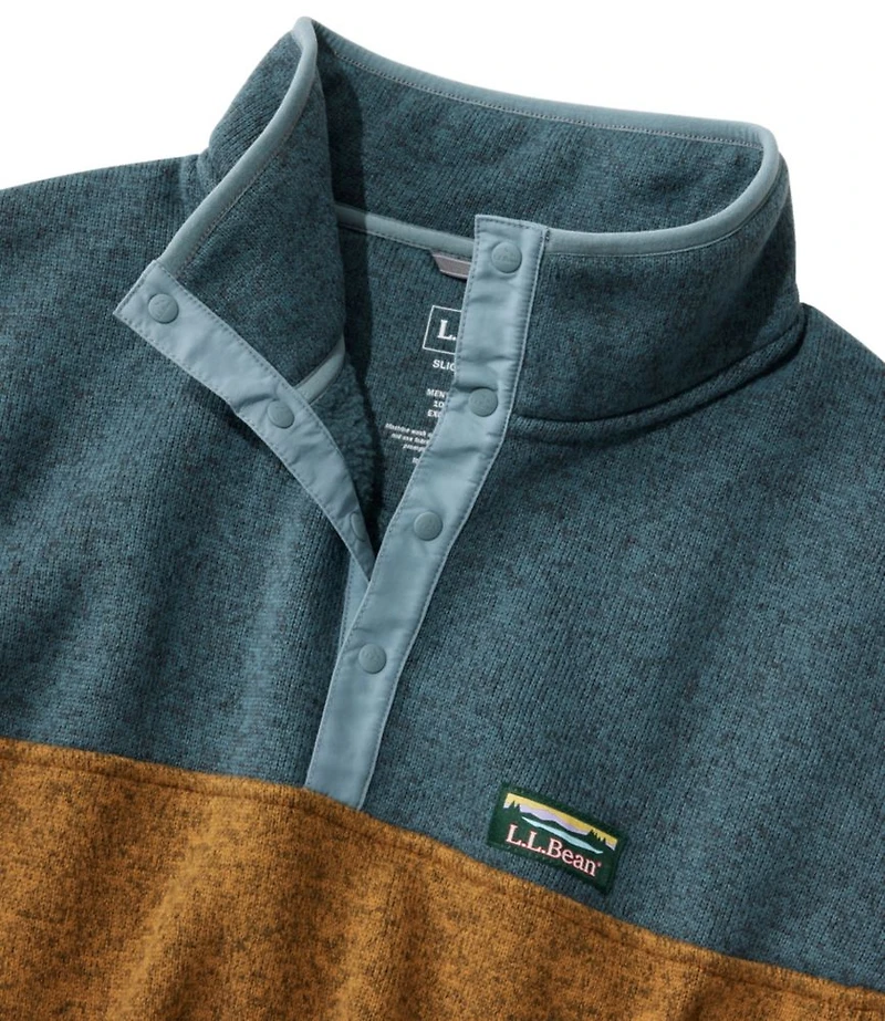 Men's L.L.Bean Sweater Fleece Pullover, Colorblock