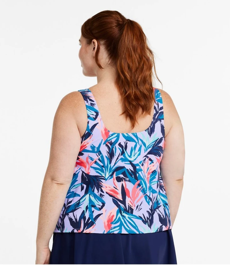 Women's BeanSport Swimwear, Scoopneck Tankini Top Print