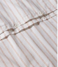 Sunwashed Percale Comforter Cover, Stripe Leaf