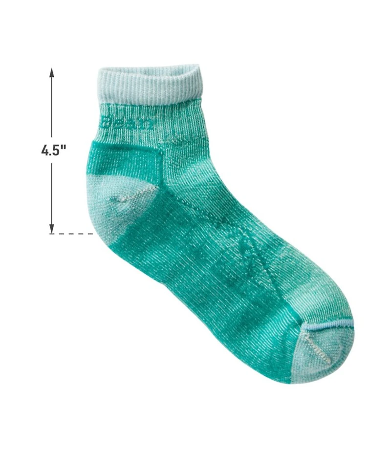 Adults' Cresta Wool Lightweight Hiking Socks, Quarter-Crew