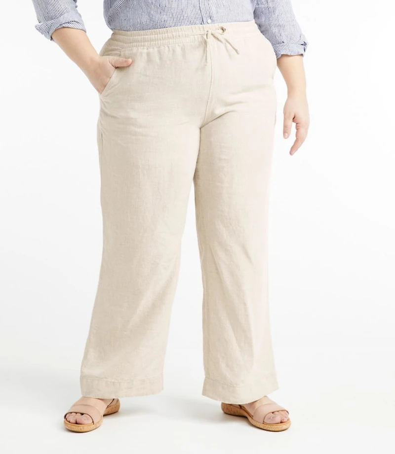 Women's Premium Washable Linen Pull-On Pants