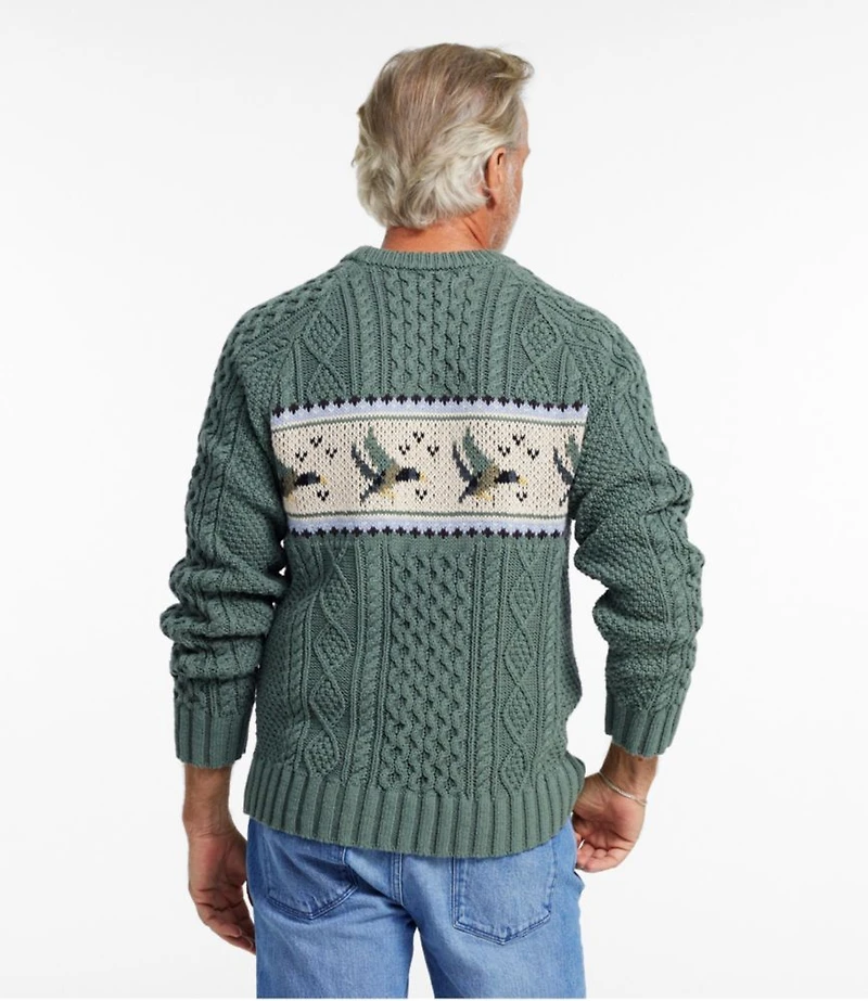 Men's Signature Cotton Fisherman Sweater, Crewneck