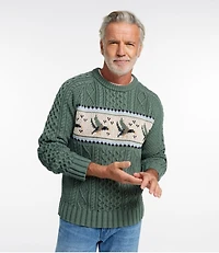 Men's Signature Cotton Fisherman Sweater, Crewneck