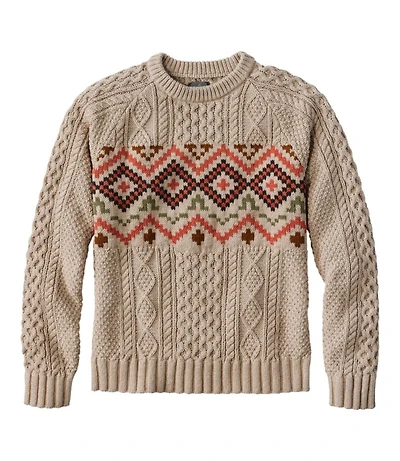 Men's Signature Cotton Fisherman Sweater, Crewneck