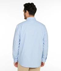 Men's Comfort Stretch Oxford Shirt, Traditional Untucked Fit, Stripe
