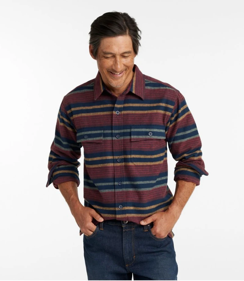 Men's Chamois Shirt, Traditional Fit, Stripe
