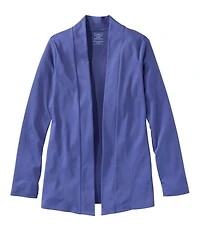 Women's Pima Cotton Open Cardigan, With Pockets