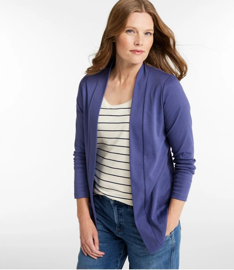 Women's Pima Cotton Open Cardigan
