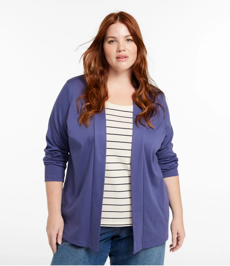 Women's Pima Cotton Open Cardigan