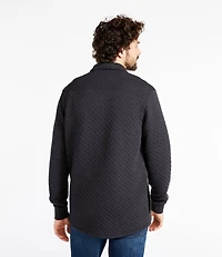Men's Quilted Sweatshirts, Snap Overshirt
