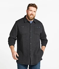 Men's Quilted Sweatshirts, Snap Overshirt