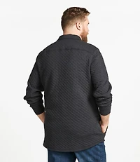 Men's Quilted Sweatshirts, Snap Overshirt