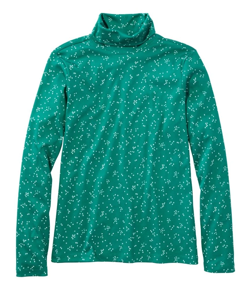 Women's Pima Cotton Turtleneck, Long-Sleeve Print