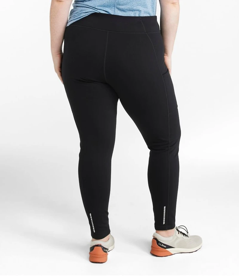 Women's PrimaLoft ThermaStretch Fleece Pocket Tights, Mid-Rise