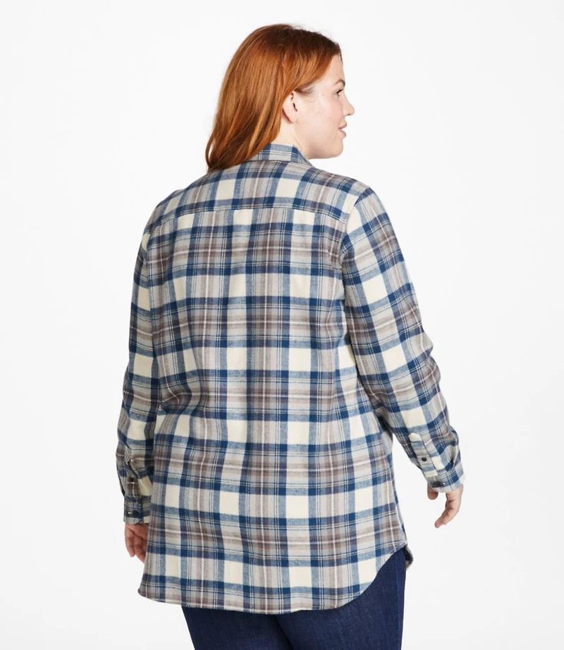 Women's Scotch Plaid Flannel Shirt, Tunic