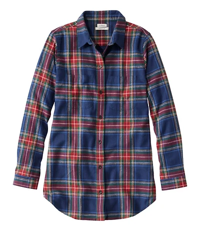 Women's Scotch Plaid Flannel Shirt, Tunic