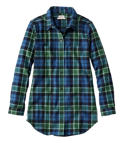 Women's Scotch Plaid Flannel Shirt, Tunic