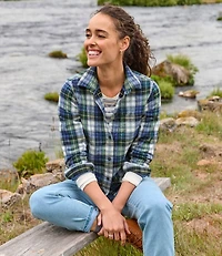 Women's Scotch Plaid Flannel Shirt, Relaxed