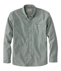Men's Comfort Stretch® Chambray Shirt, Traditional Untucked Fit, Long-Sleeve