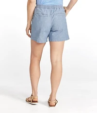 Women's Lakewashed Dock Shorts, Mid-Rise Chambray