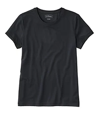 Women's Soft Stretch Supima-Blend Tee, Crewneck Short-Sleeve