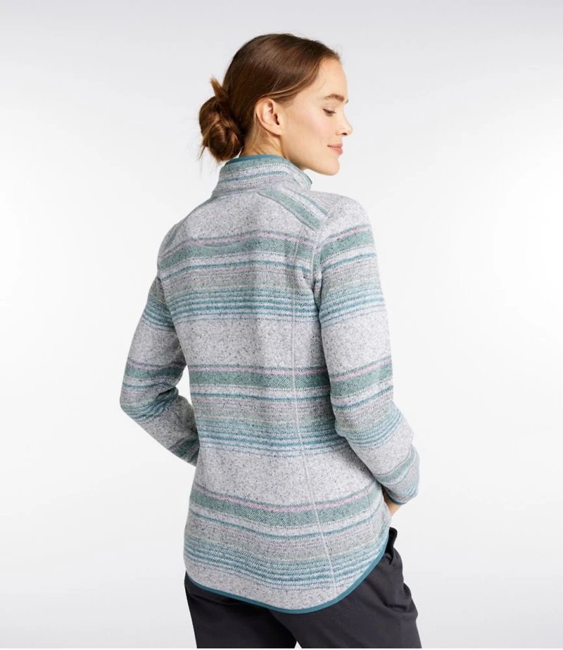 Women's L.L.Bean Sweater Fleece Full-Zip Jacket, Print