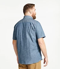 Men's Comfort Stretch® Chambray Shirt, Traditional Untucked Fit