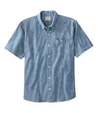 Men's Comfort Stretch® Chambray Shirt, Traditional Untucked Fit