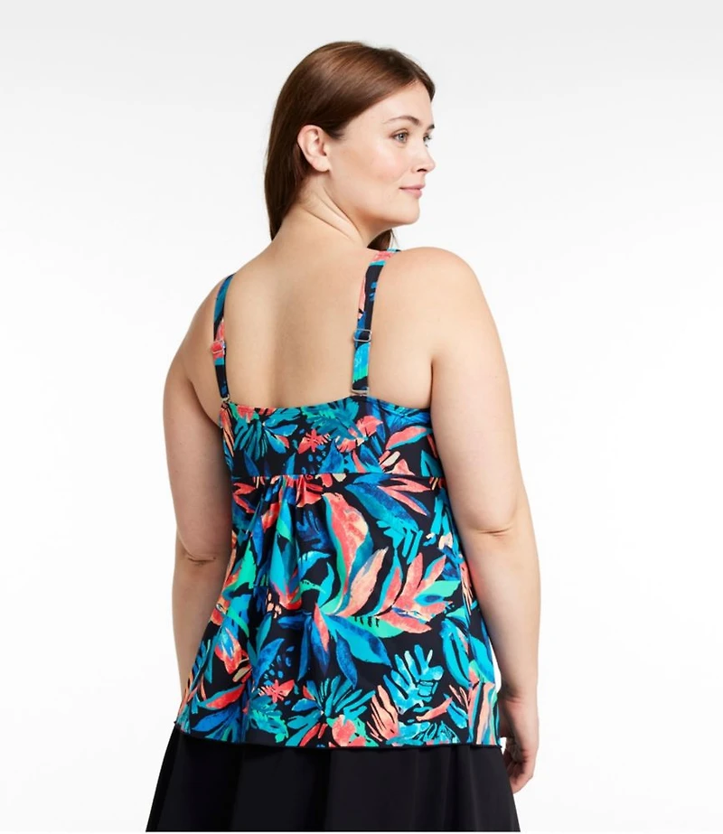 Women's Shaping Swimwear, Soft-Drape Tankini Top Print