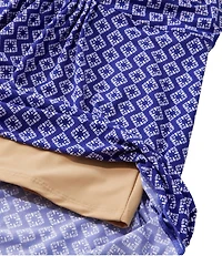 Women's Shaping Swimwear, Soft-Drape Tankini Top Print