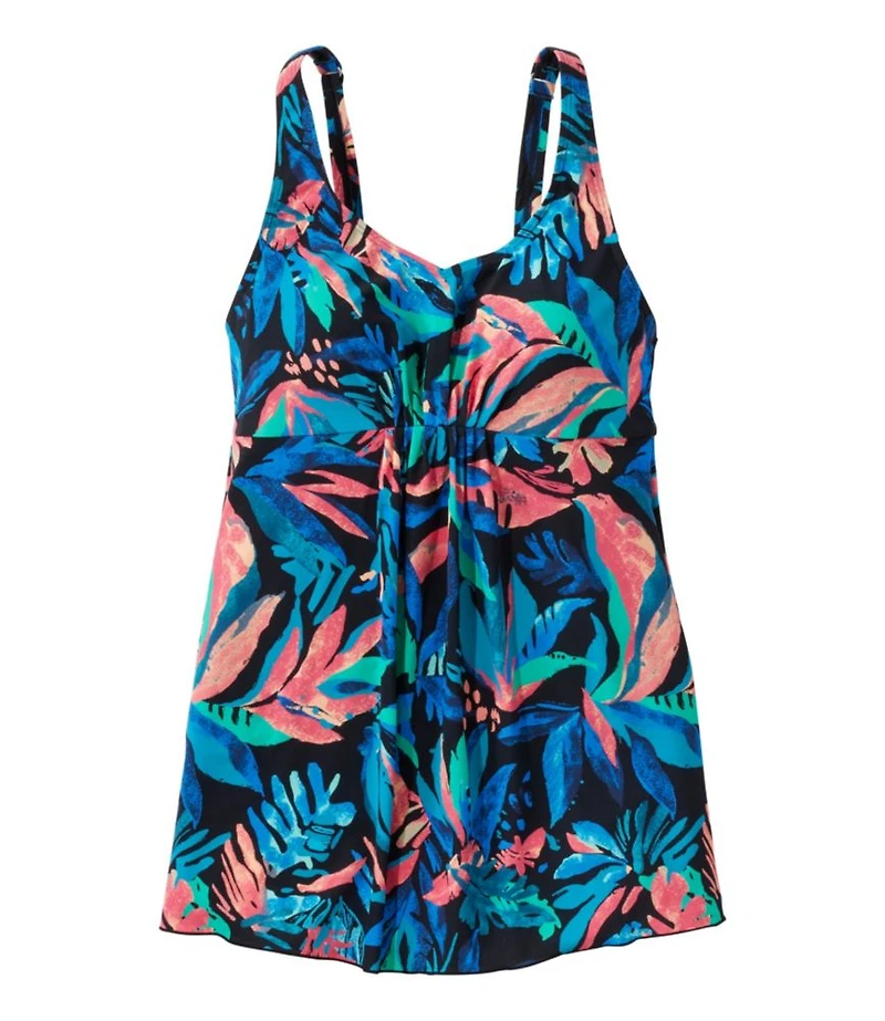 Women's Shaping Swimwear, Soft-Drape Tankini Top Print