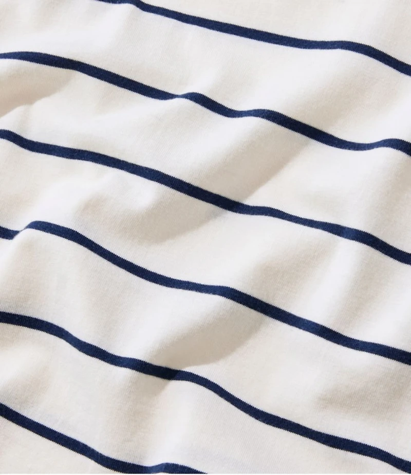 Women's Soft Stretch Supima-Blend Tee, Crewneck Short-Sleeve Striped