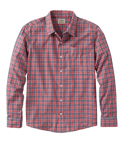 Men's Wrinkle-Free Ultrasoft Brushed Cotton Shirt, Long-Sleeve, Slightly Fitted Untucked Fit