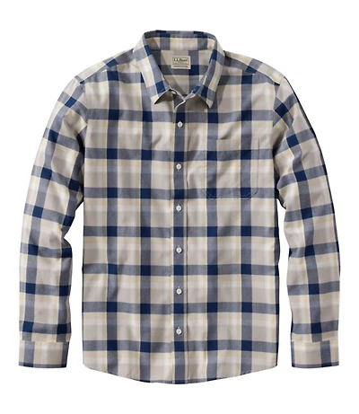 Men's Wrinkle-Free Ultrasoft Brushed Cotton Shirt, Long-Sleeve, Slightly Fitted Untucked Fit