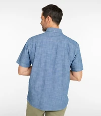 Men's Comfort Stretch® Chambray Shirt, Traditional Untucked Fit
