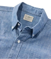 Men's Comfort Stretch® Chambray Shirt, Traditional Untucked Fit