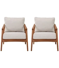 Eucalyptus Patio Chair, Set of Two
