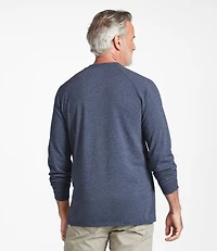 Men's Comfort Stretch Pima Tee Shirt, Long-Sleeve Henley