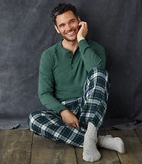 Men's Comfort Stretch Pima Tee Shirt, Long-Sleeve Henley